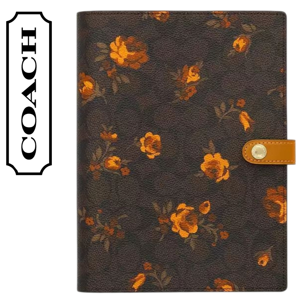 Coach Golden Yellow Floral Blooms Notebook